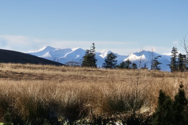 snowy Arran from the memorial garden